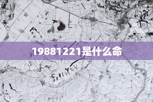 19881221是什么命