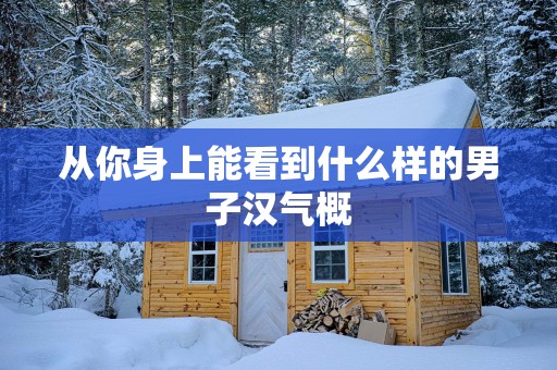从你身上能看到什么样的男子汉气概