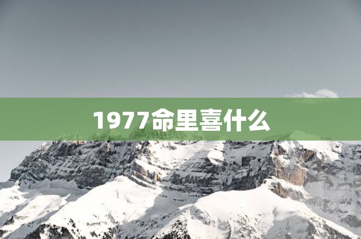 1977命里喜什么