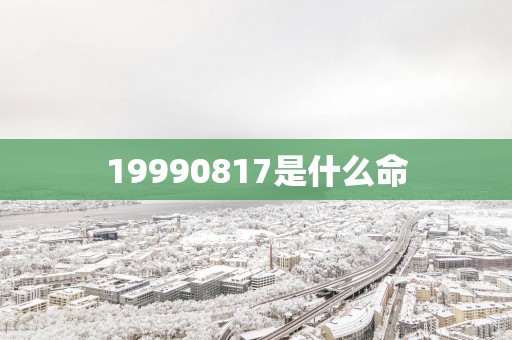 19990817是什么命