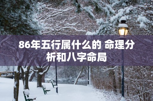 86年五行属什么的 命理分析和八字命局