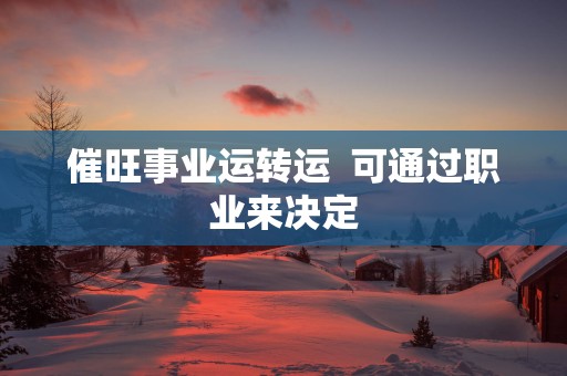 催旺事业运转运  可通过职业来决定