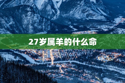 27岁属羊的什么命