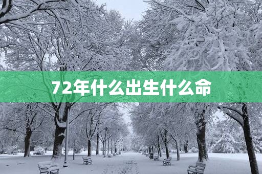 72年什么出生什么命