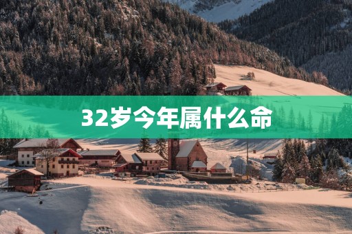 32岁今年属什么命