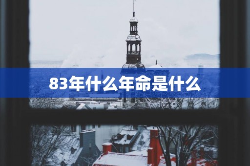 83年什么年命是什么