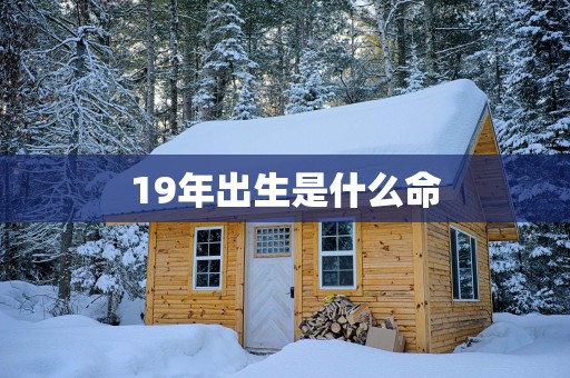 19年出生是什么命 19年出生是什么命