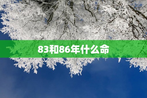 83和86年什么命