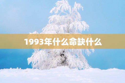 1993年什么命缺什么