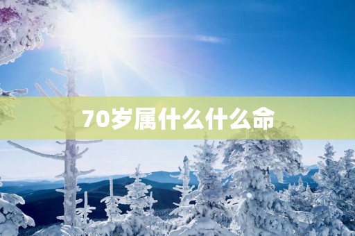 70岁属什么什么命