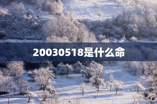 20030518是什么命