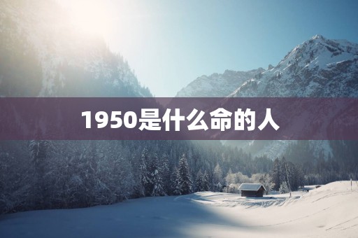 1950是什么命的人