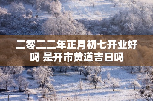 二零二二年正月初七开业好吗 是开市黄道吉日吗