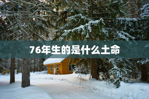 76年生的是什么土命