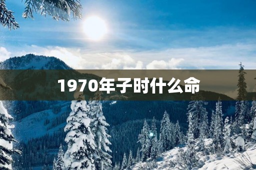 1970年子时什么命