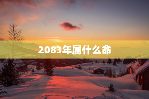 2083年属什么命