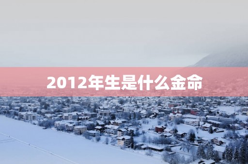 2012年生是什么金命