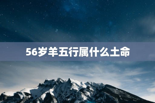 56岁羊五行属什么土命