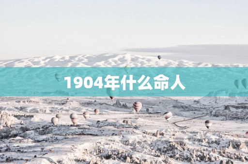 1904年什么命人 1904年什么命人
