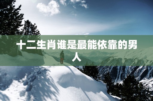十二生肖谁是最能依靠的男人