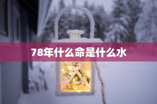 78年什么命是什么水