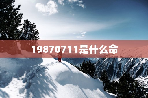 19870711是什么命
