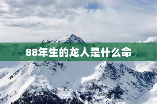 88年生的龙人是什么命