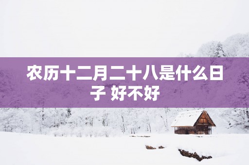 农历十二月二十八是什么日子 好不好