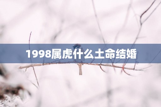1998属虎什么土命结婚