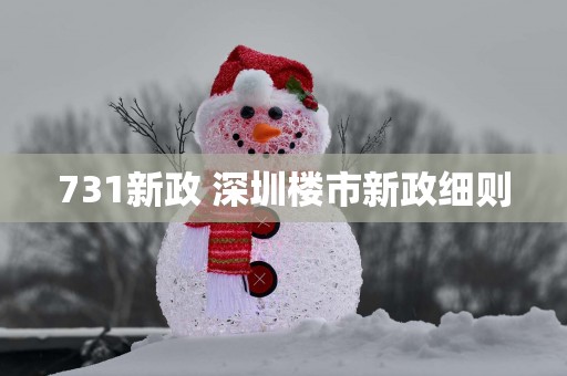 731新政 深圳楼市新政细则