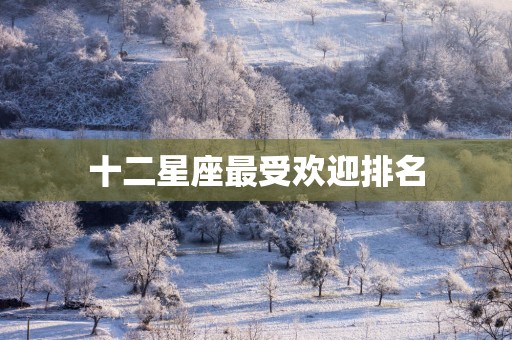 十二星座最受欢迎排名