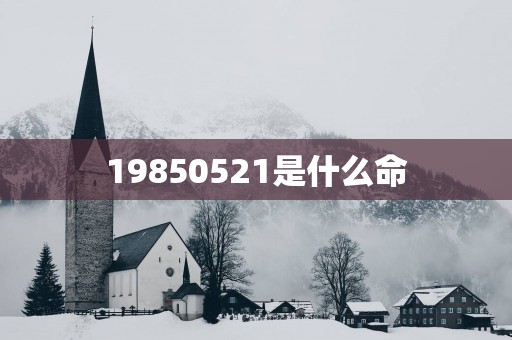 19850521是什么命