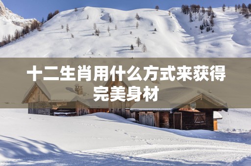 十二生肖用什么方式来获得完美身材