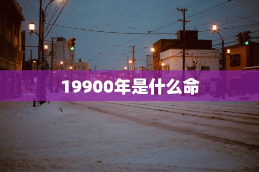 19900年是什么命