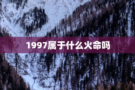 1997属于什么火命吗