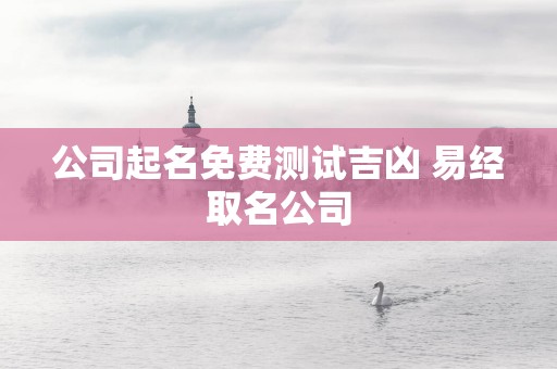 公司起名免费测试吉凶 易经取名公司