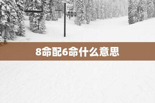 8命配6命什么意思