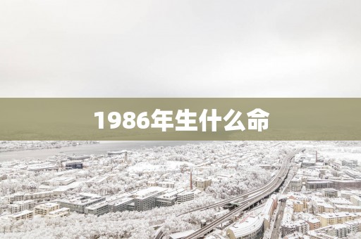 1986年生什么命