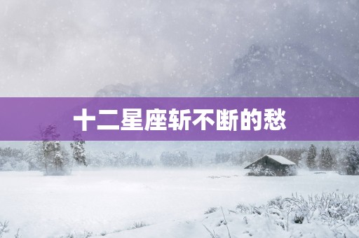 十二星座斩不断的愁
