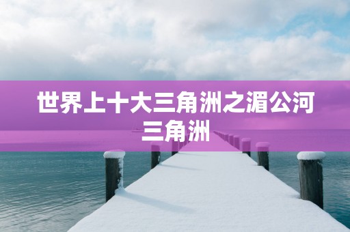 世界上十大三角洲之湄公河三角洲
