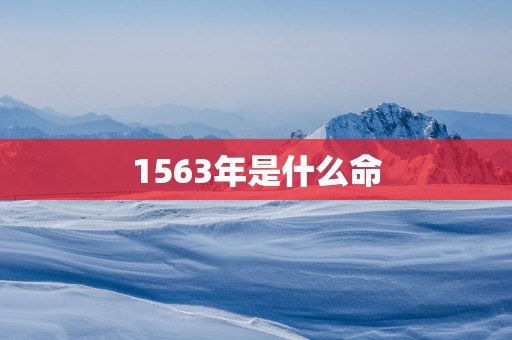1563年是什么命