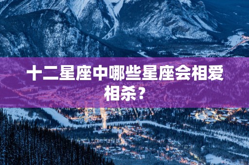 十二星座中哪些星座会相爱相杀？