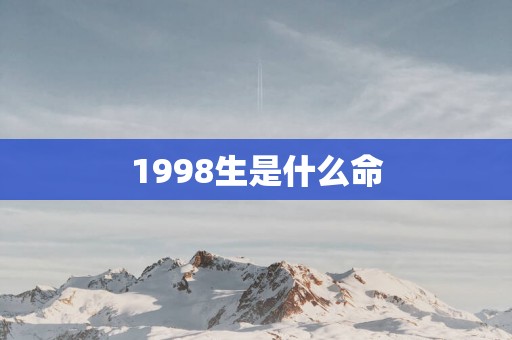 1998生是什么命