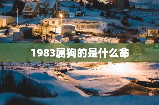 1983属狗的是什么命