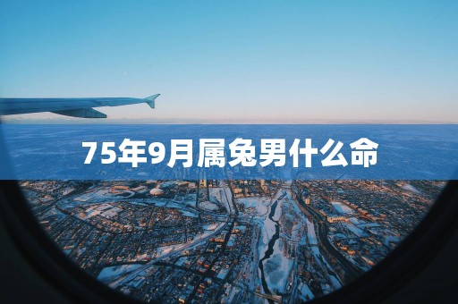 75年9月属兔男什么命