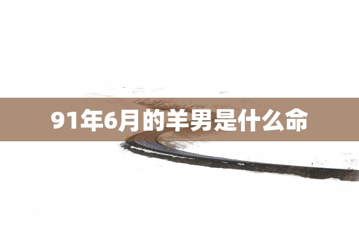 91年6月的羊男是什么命
