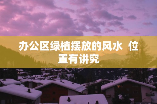 办公区绿植摆放的风水  位置有讲究