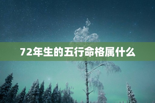 72年生的五行命格属什么