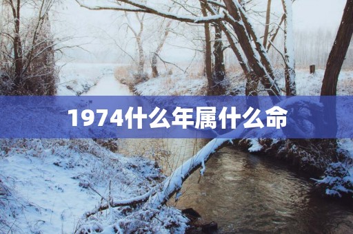 1974什么年属什么命