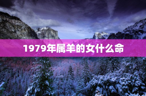 1979年属羊的女什么命